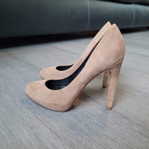 Dolce Vita Tan Suede High Heels - Picture 1 of 8
